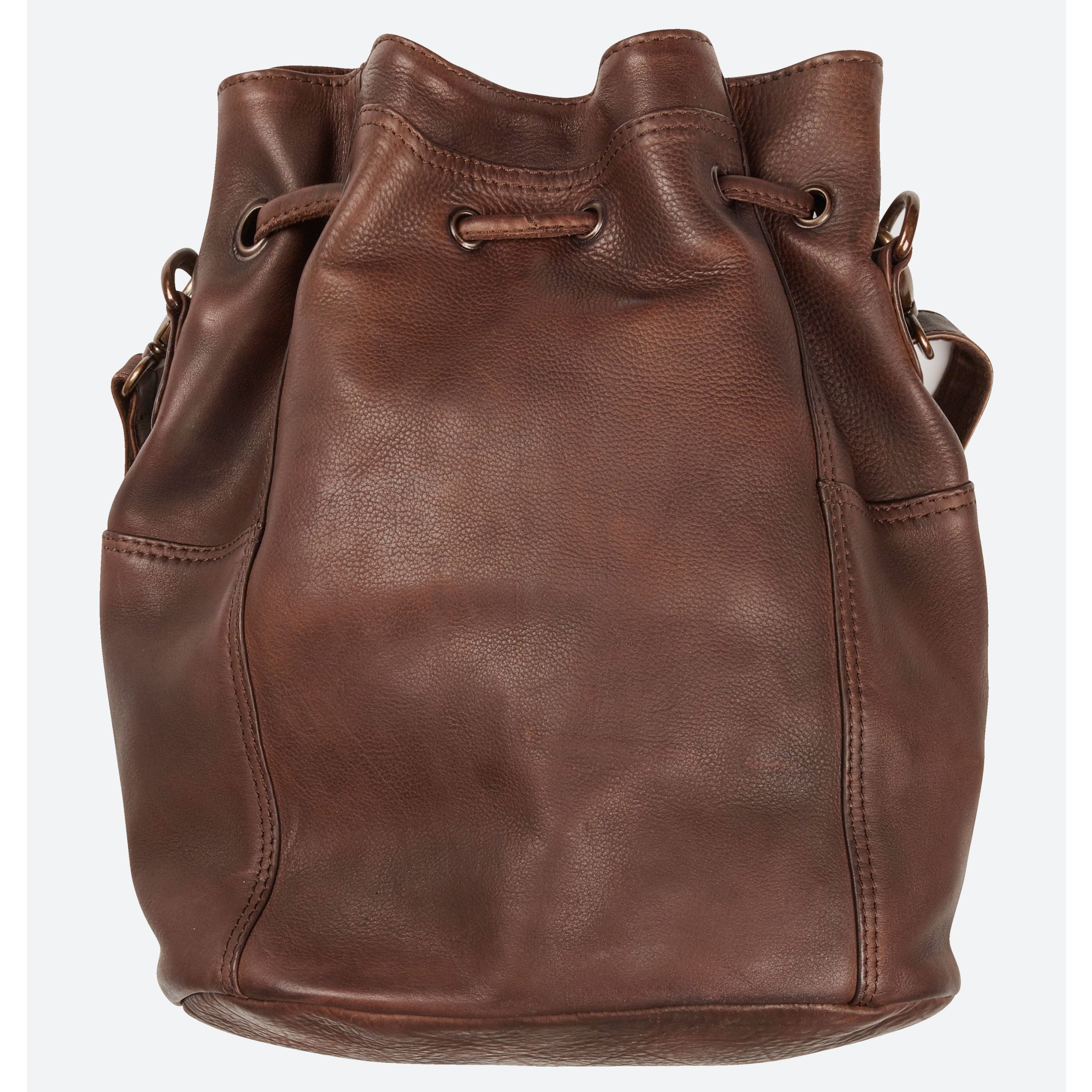 fat face leather backpack