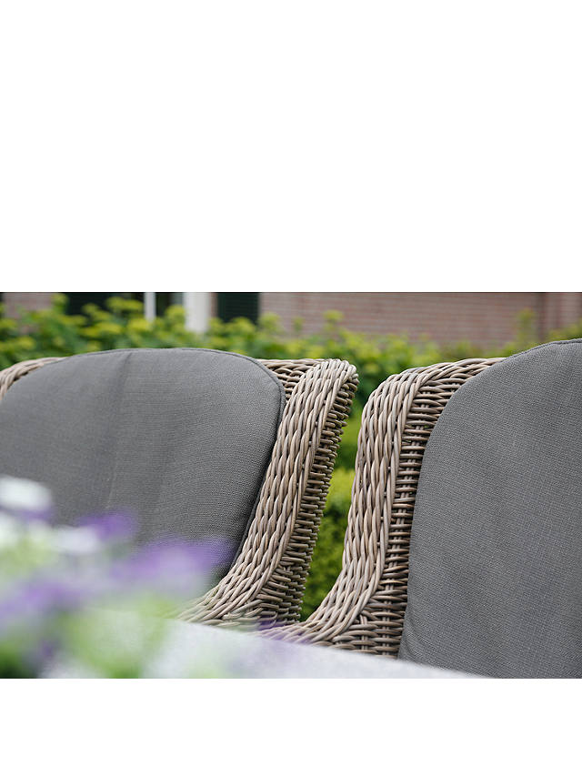4 Seasons Outdoor Valentine High Back 4 Seater Garden Dining Set, Pure