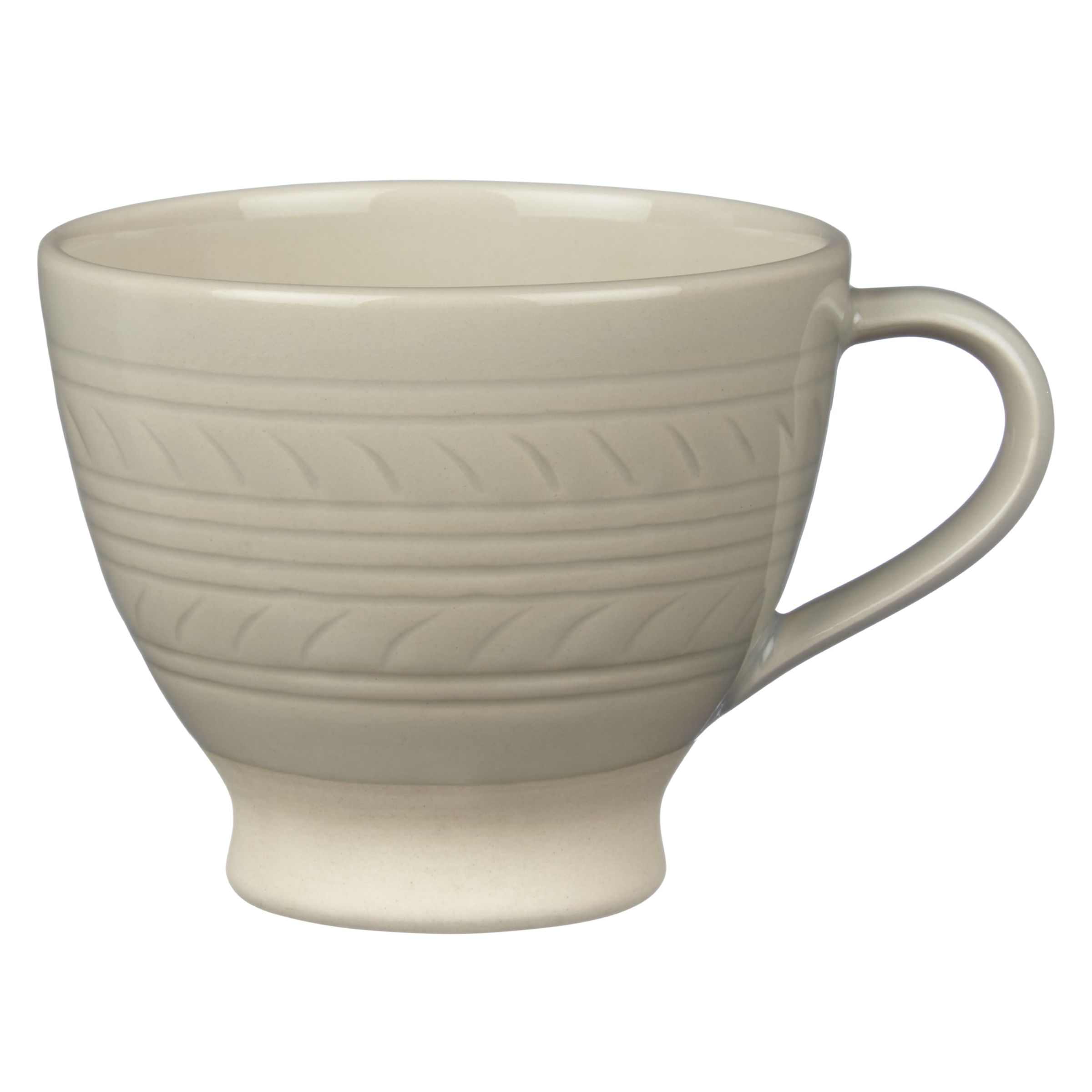 Croft Collection Amberley Textured Mug, 310ml, Putty