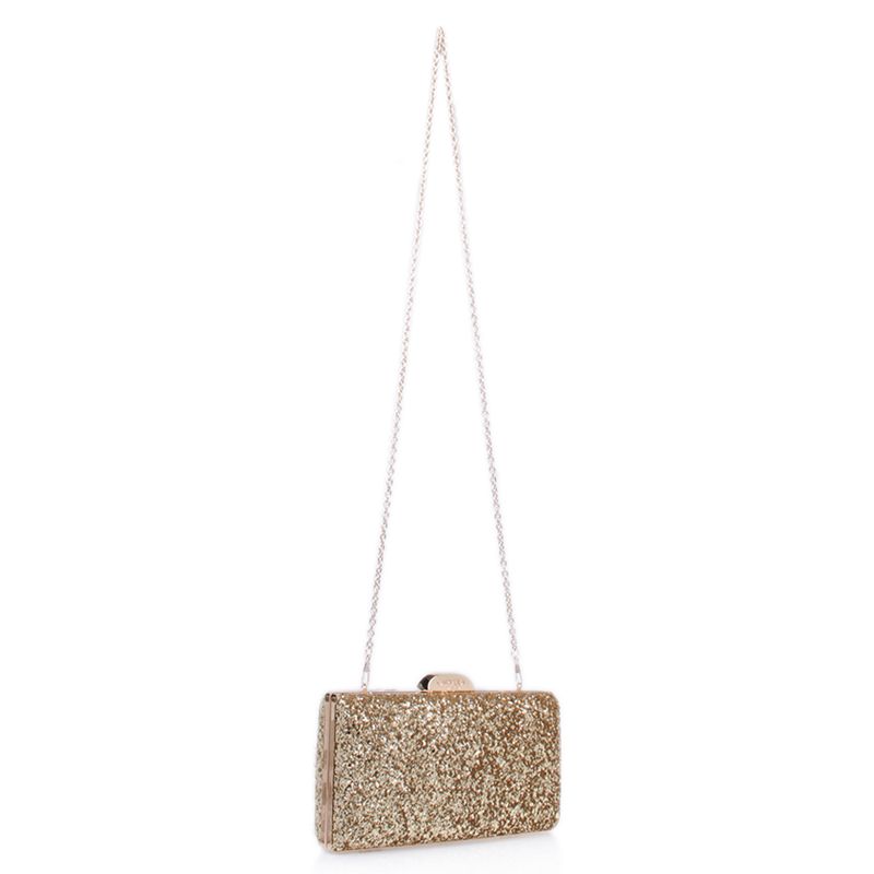 carvela gold clutch