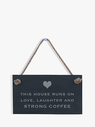 The House Nameplate Company This House Runs On Slate House Sign