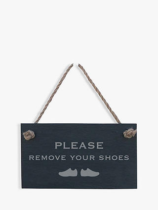 The House Nameplate Company Please Remove Shoes Slate House Sign