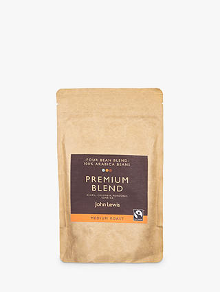John Lewis & Partners Fair Trade Premium Blend Coffee Beans, 250g