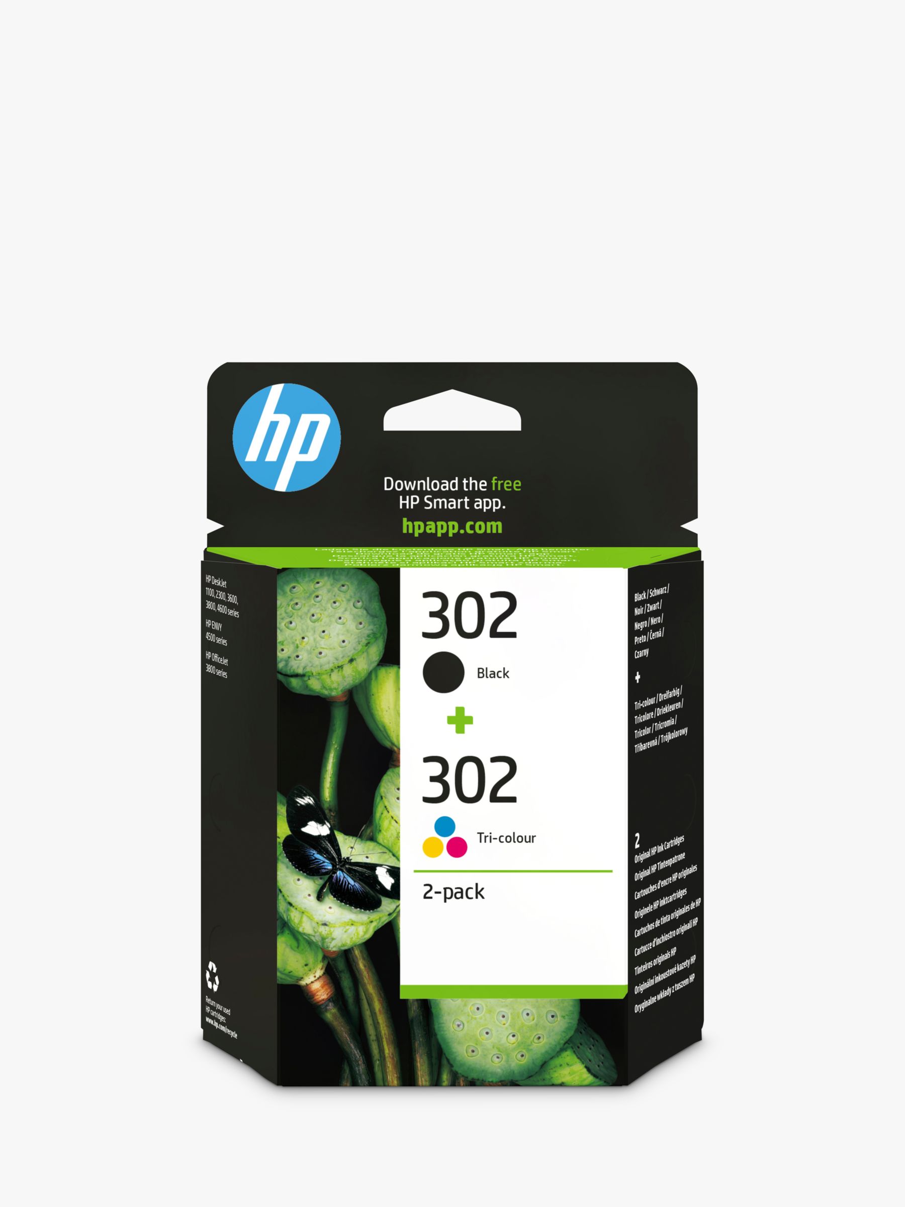 HP 302 Ink  Cartridge  Black Tri Colour Multipack  Pack Of 