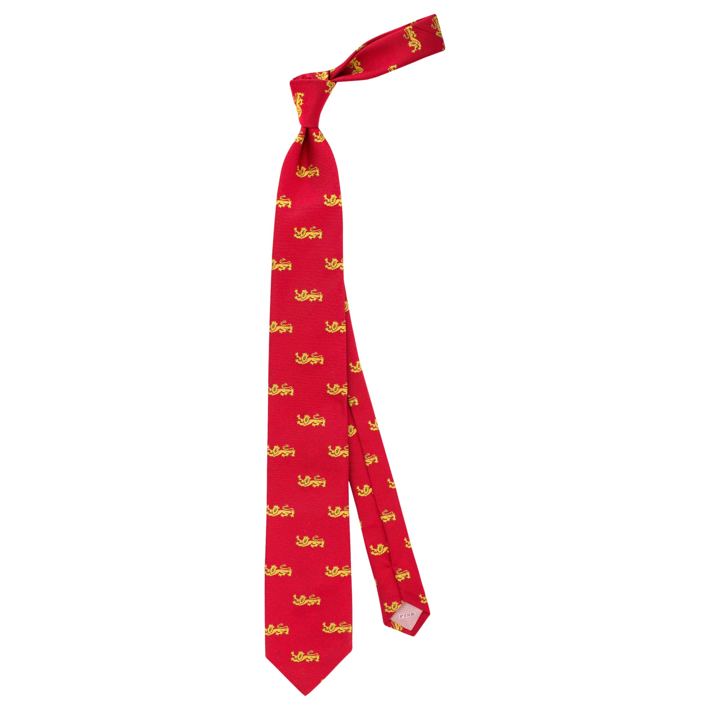 The Lions Collection by Thomas Pink Woodward Silk Tie, Red/Yellow
