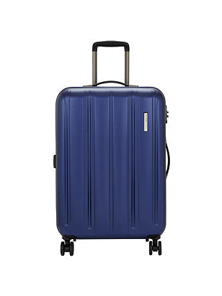 John Lewis & Partners Munich 4-Wheel 67cm Suitcase, Blue