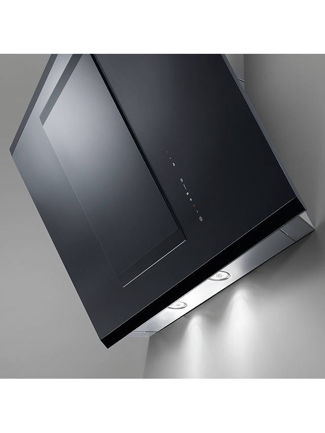Buy Fisher & Paykel HT90GBH2 Angled Chimney Cooker Hood, Stainless Steel / Black Glass Online at johnlewis.com
