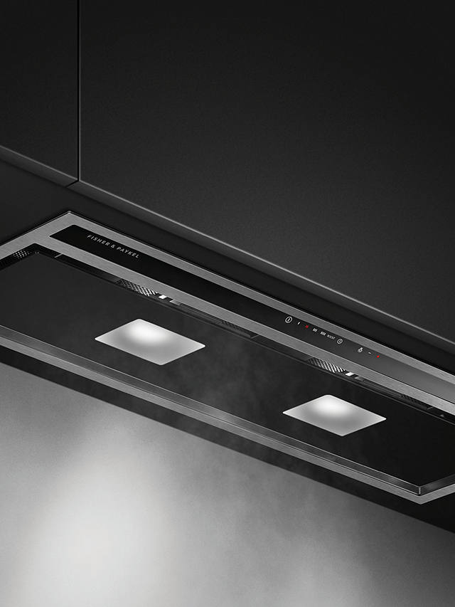 Buy Fisher & Paykel HP90IHCB3 Integrated Cooker Hood, Stainless Steel / Black Glass Online at johnlewis.com