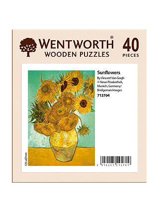 Wentworth Wooden Puzzles Sunflowers Jigsaw Puzzle, 40 pieces
