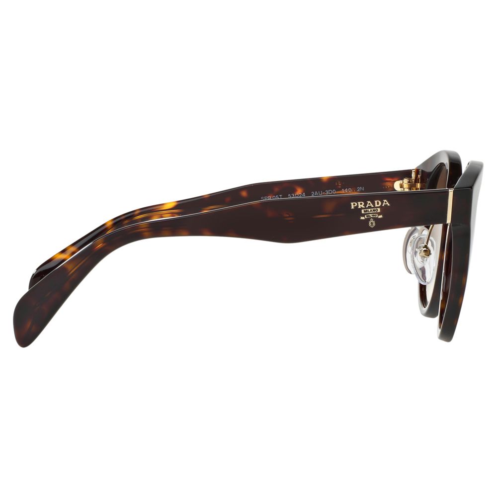 Prada PR 05TS Oval Sunglasses, Tortoise/Brown Gradient