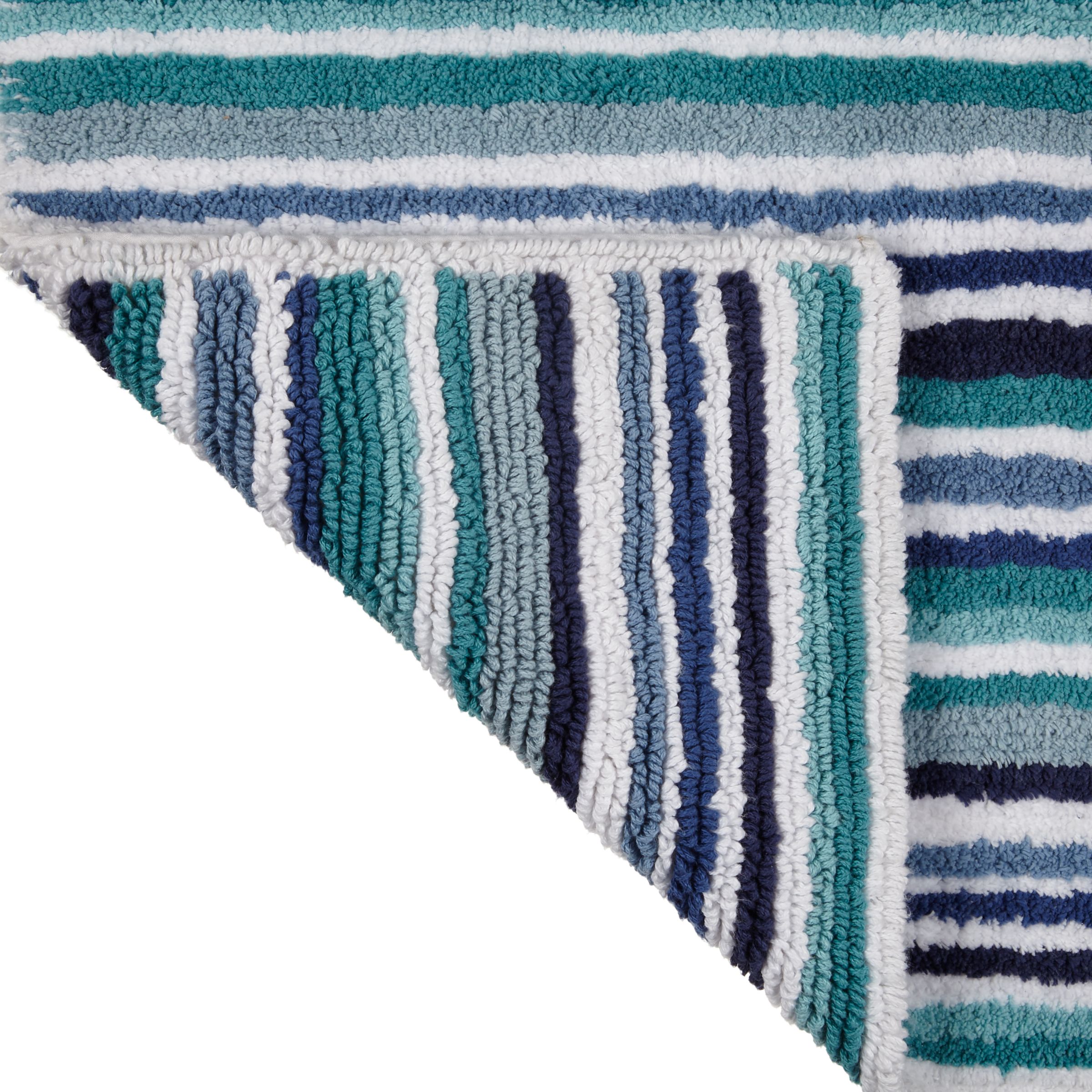 John Lewis Partners Multi Stripe Reversible Pedestal Mat At John