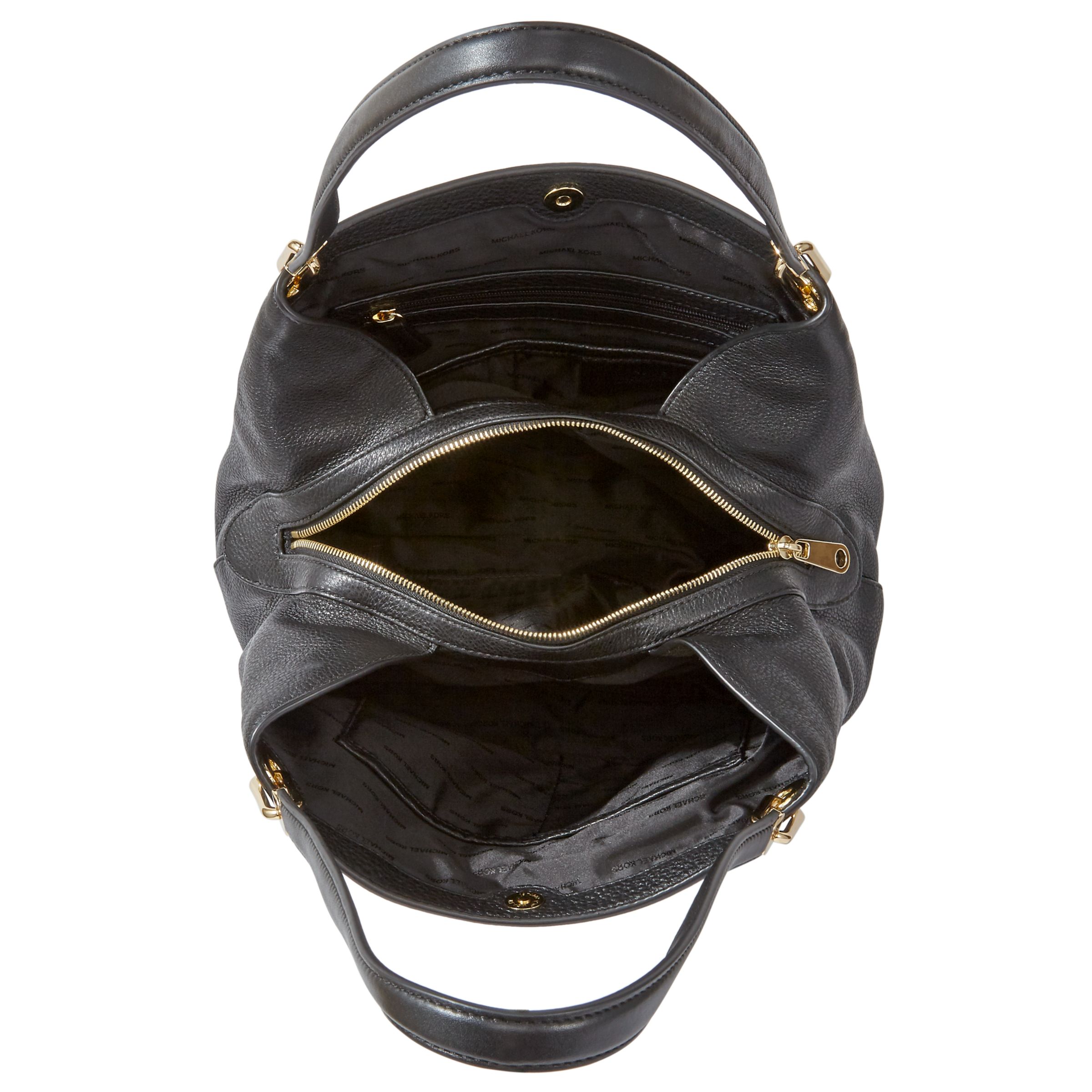 Michael Kors Raven Large Leather Shoulder Bag - Black