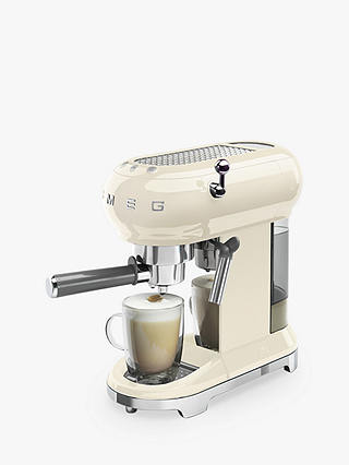 Smeg ECF01CR Coffee Machine, Cream