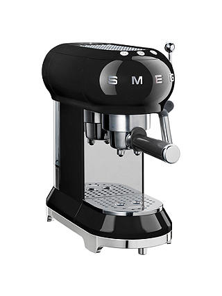 Smeg ECF01BL Coffee Machine, Black