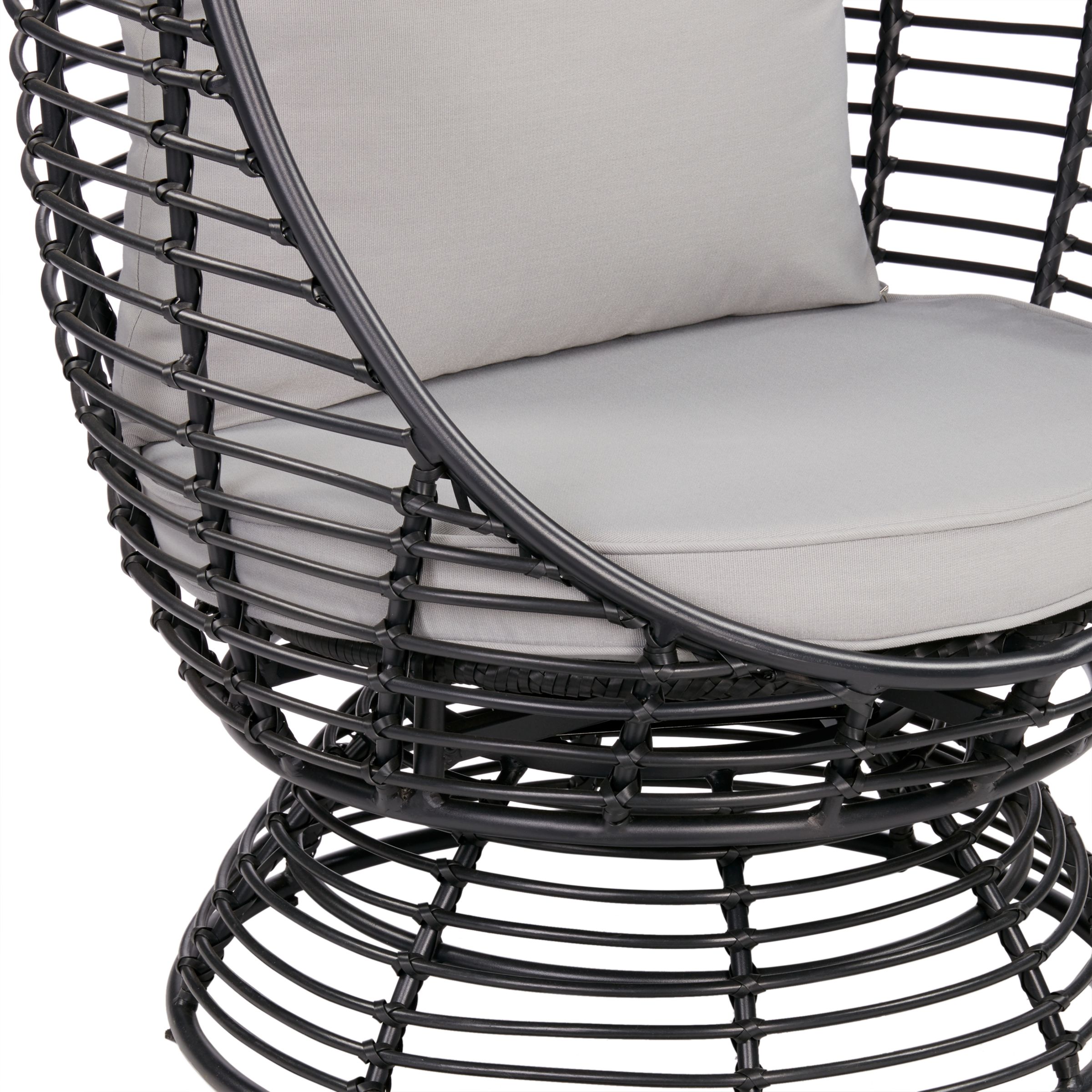 John Lewis Partners Cabana Swivel Pod Garden Chair Black At