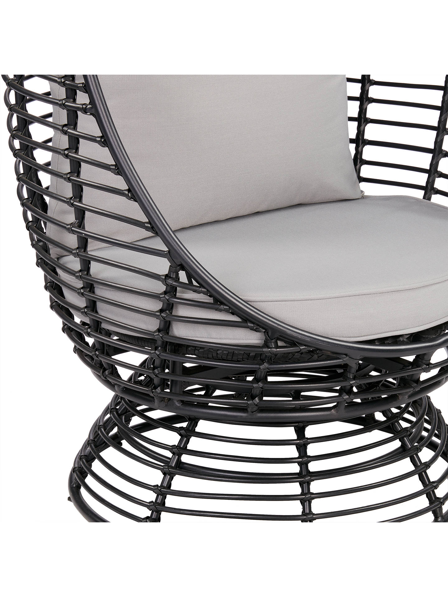 John Lewis Partners Cabana Swivel Pod Garden Chair Black At