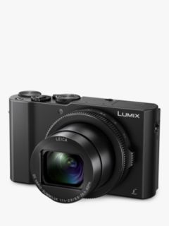 Panasonic Lumix DMC-LX15 Camera, 4K Ultra HD, 20.1MP, 3x Optical Zoom, 3” LCD Tiltable Touch Screen, Black