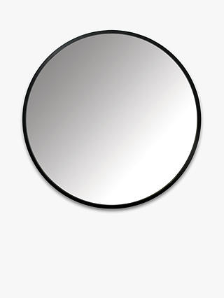 Umbra Hub Rubber Round Mirror, Black, 90cm