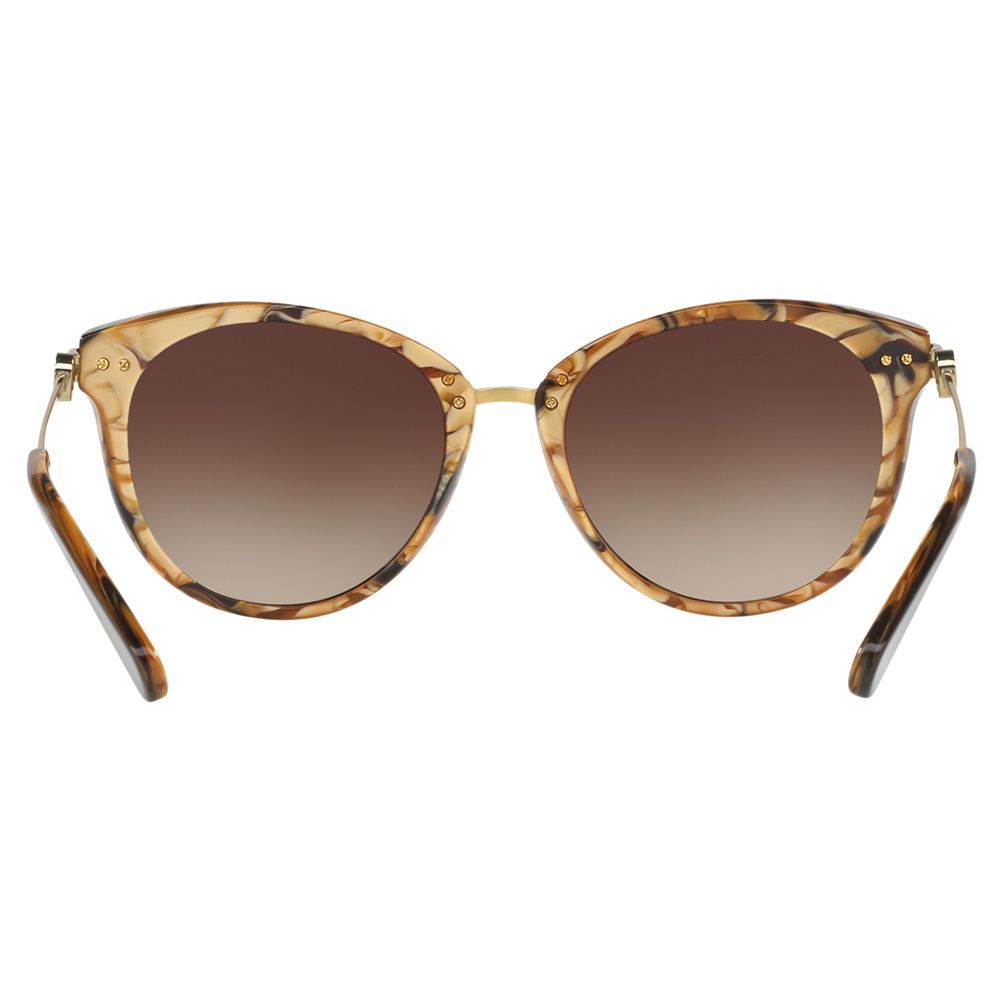 Buy Michael Kors MK6040 Abela III Round Sunglasses, Brushed Brown/Brown Gradient Online at johnlewis.com