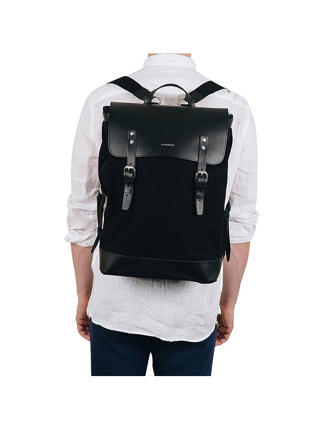 Sandqvist Hege Grand Organic Cotton Backpack, Black