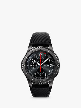 Samsung Gear S3 Frontier Smartwatch with Active Silicon Band, Dark Grey + AKG Wireless Headphones, Black
