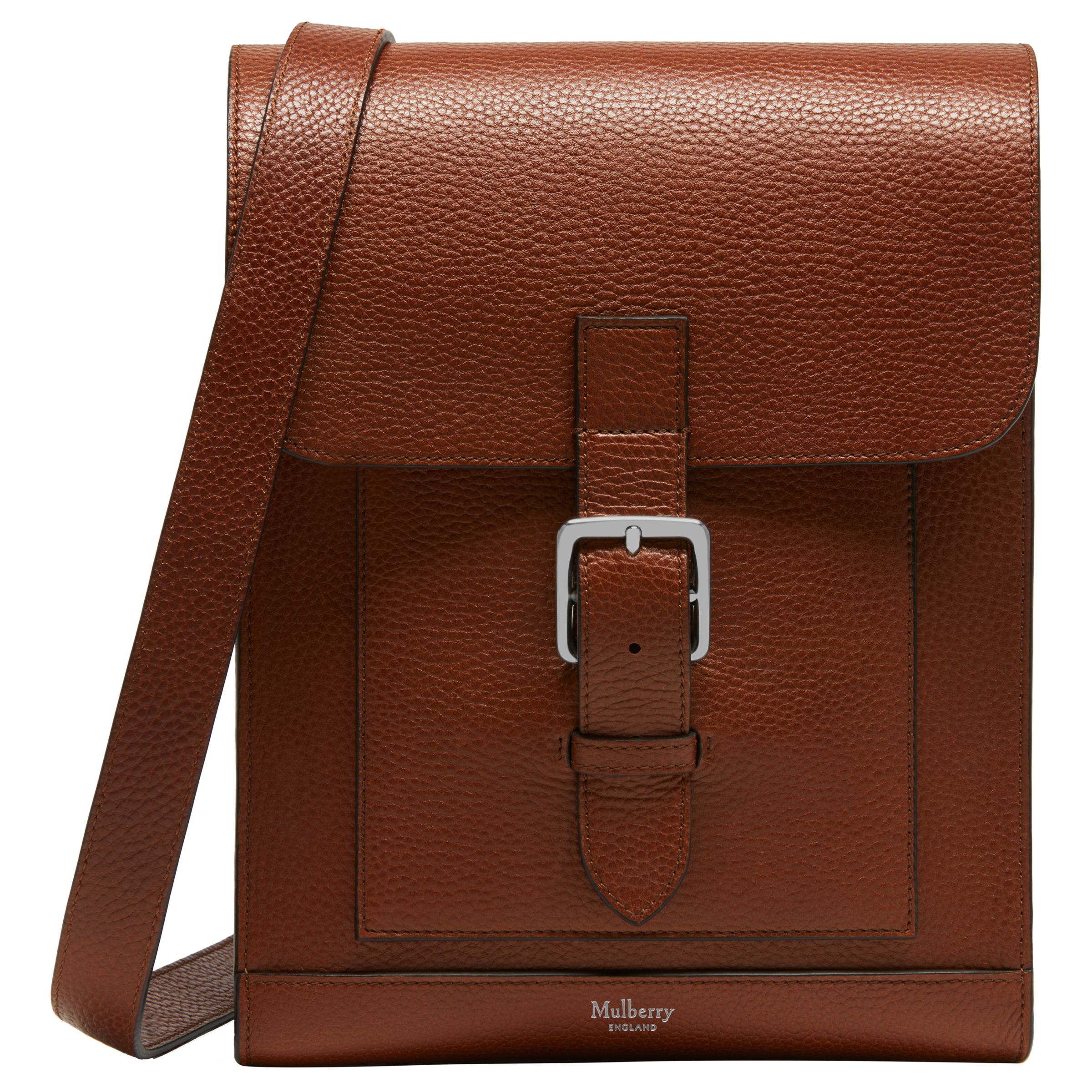 Mulberry Chiltern Small Buckle Messenger, Oak at John Lewis & Partners
