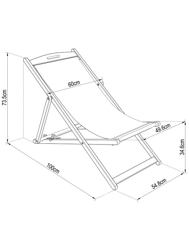 John Lewis Partners Deckchair Frame FSC Certified Eucalyptus Wood