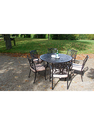 Lg Outdoor Devon 6 Seater Round Dining, Lg Outdoor Devon 6 Seater Garden Dining Table And Chairs Set