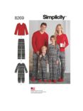 Simplicity Unisex Adult Joggers and Children's Jumpsuit Sewing Pattern, 8269, A