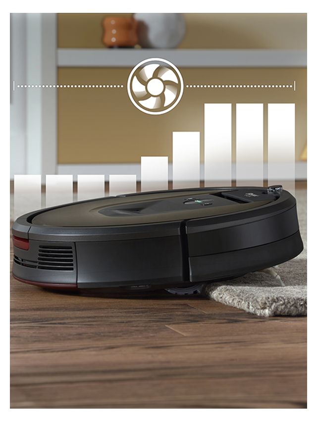 iRobot Roomba 980 Robot Vacuum Cleaner, Black / Brown