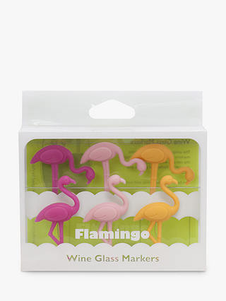 Final Touch Flamingo Wine Glass Markers, Pack of 6