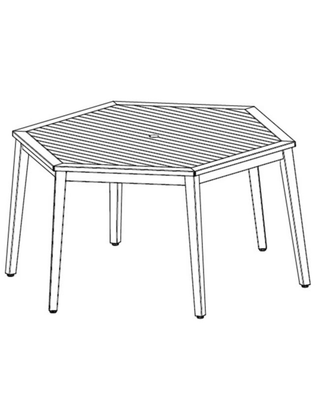 Hexagon patio deals dining table