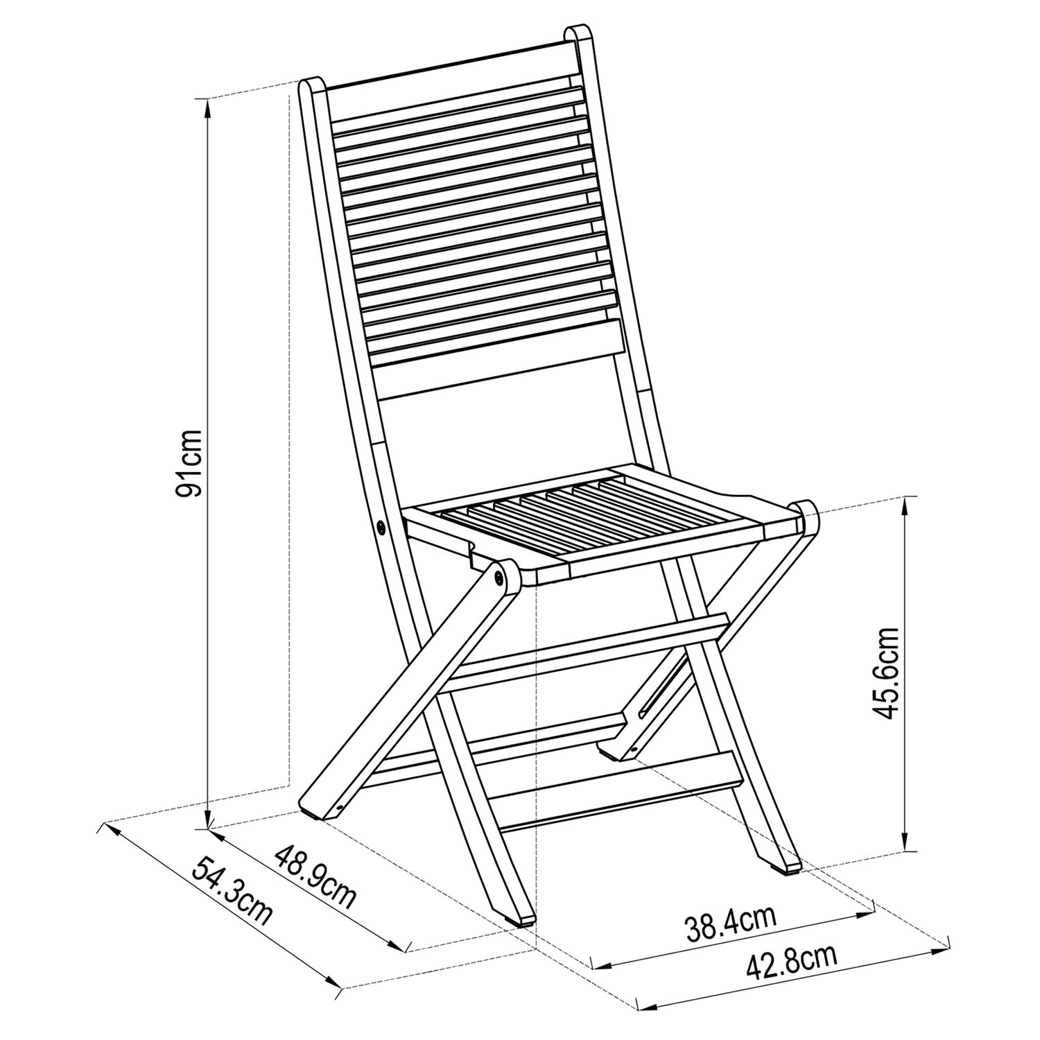 ANYDAY John Lewis & Partners Venice 4Seat Folding Garden Table