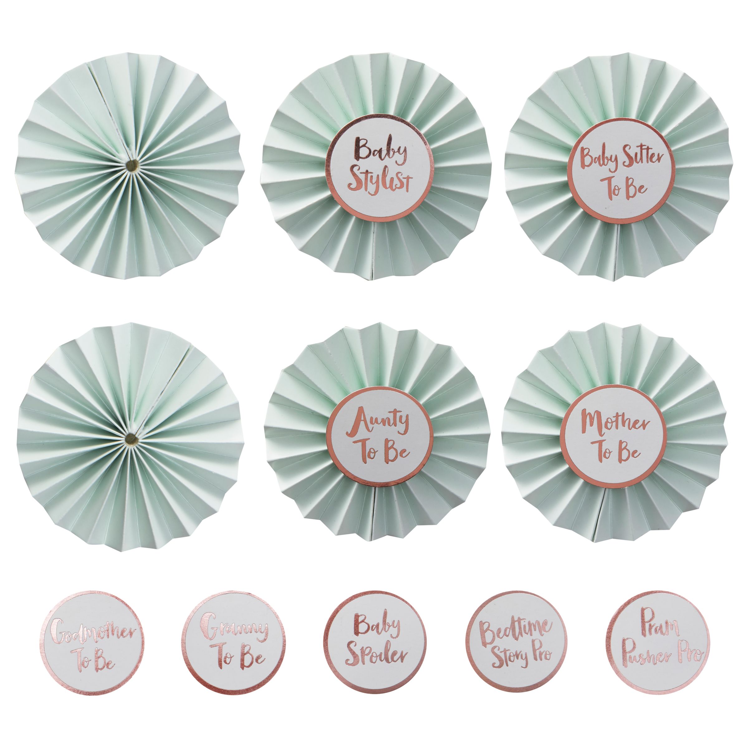 Ginger Ray Hello World Baby Shower Badges Pack Of 6 At John Lewis