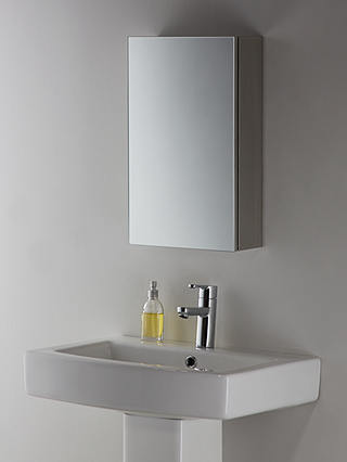John Lewis & Partners Small Single Mirrored Bathroom Cabinet