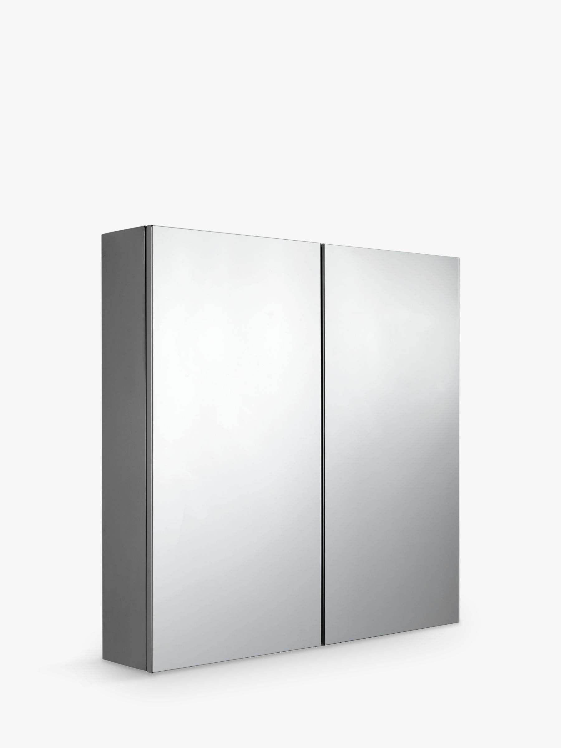 John Lewis Double Mirrored Bathroom Cabinet, Silver