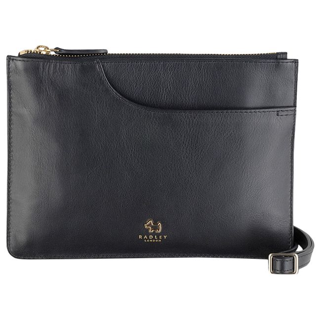 Radley Pockets Leather Medium Cross Body Bag, Black at John Lewis & Partners