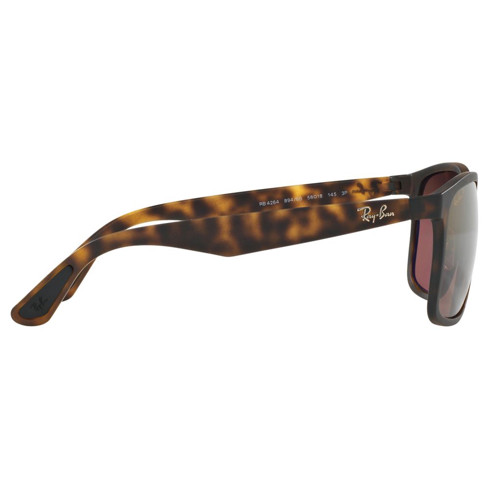 Ray-Ban RB4264 Men's Polarised Square Sunglasses, Tortoise/Mirror Brown at  John Lewis & Partners