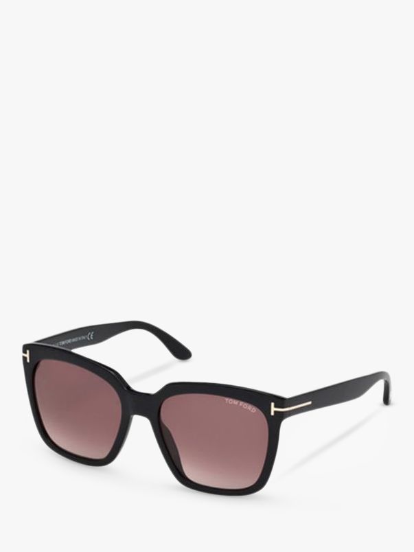 TOM FORD FT0502 Square Sunglasses, Black/Pink Gradient at John Lewis &  Partners
