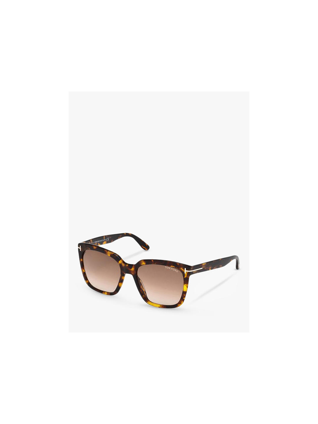 TOM FORD FT0502 Square Sunglasses, Havana/Brown Gradient