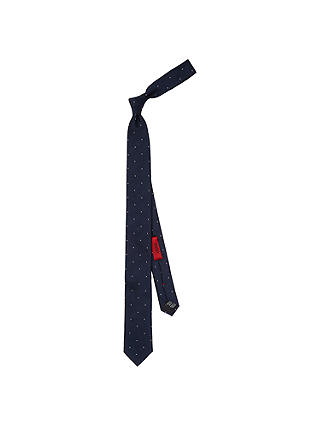 HUGO by Hugo Boss Arrow Textured Silk Tie, Navy