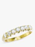 E.W Adams 18ct Yellow Gold Diamond Half Eternity Ring, N