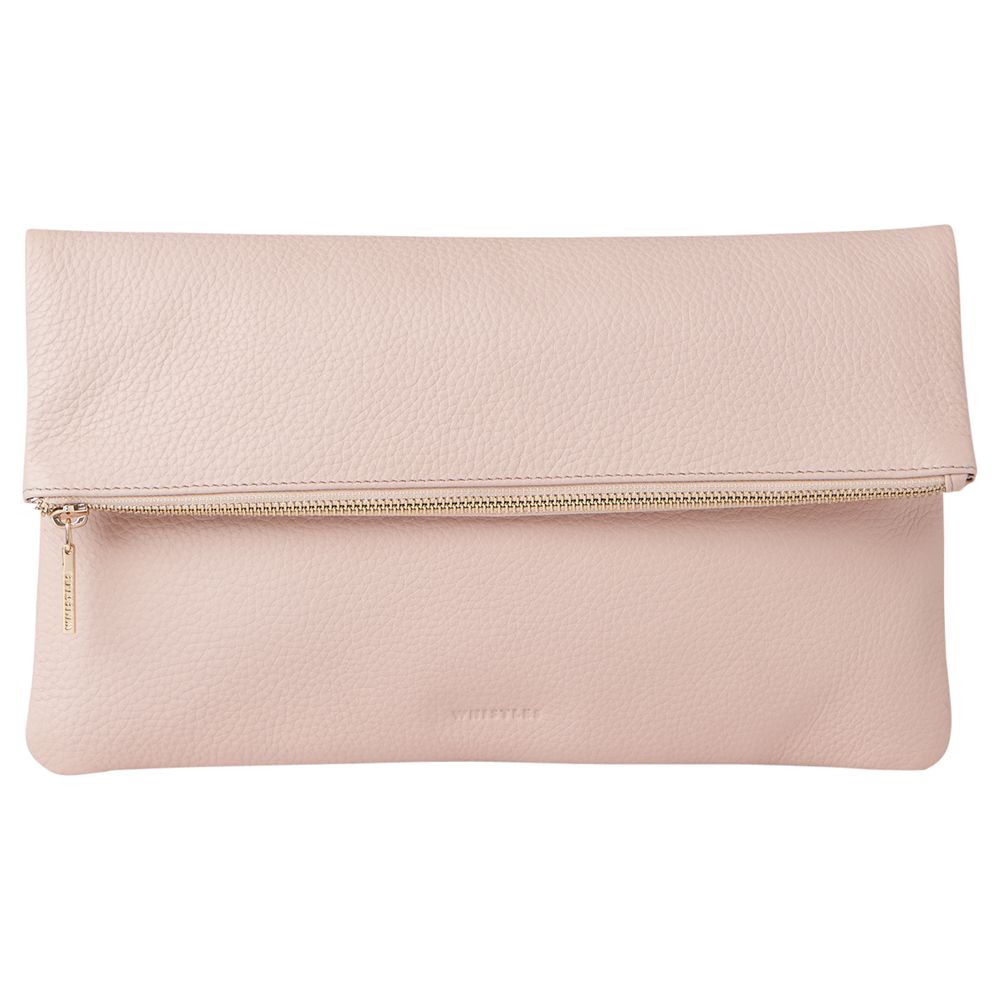 pale pink clutch bag