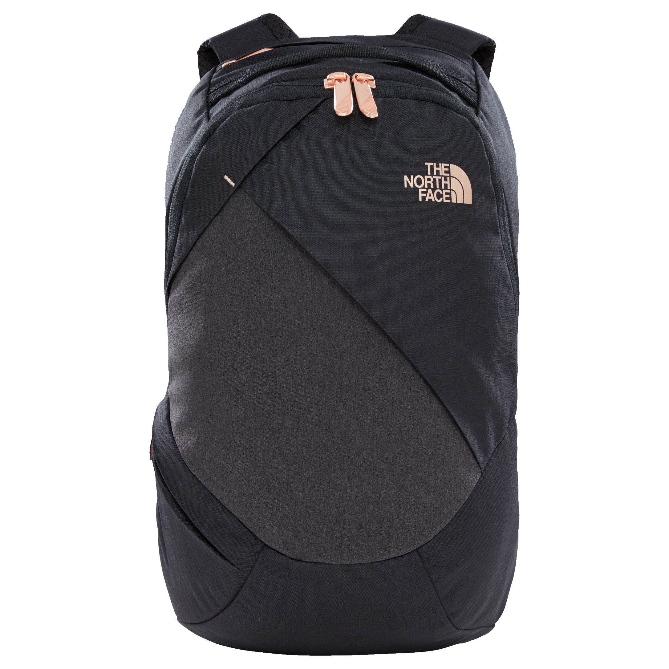 black and gold north face backpack
