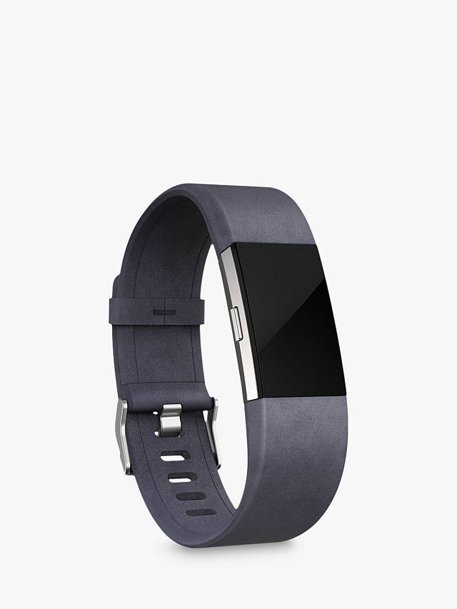 Fitbit FB160LBIGL Charge 2 Leather Accessory Band Indigo Large for sale online 
