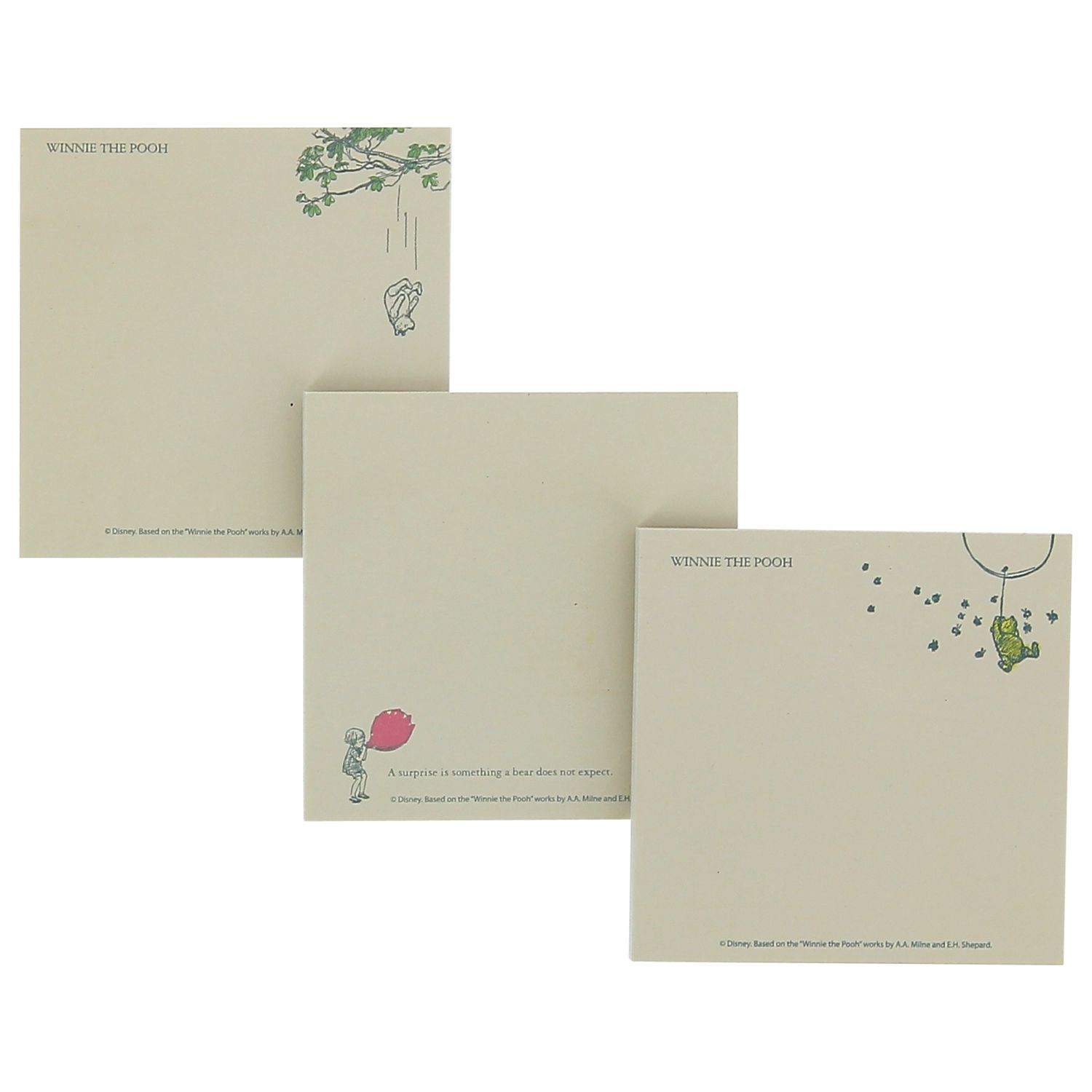 Winnie The Pooh Sticky Note Pads Set Of 3 At John Lewis Partners