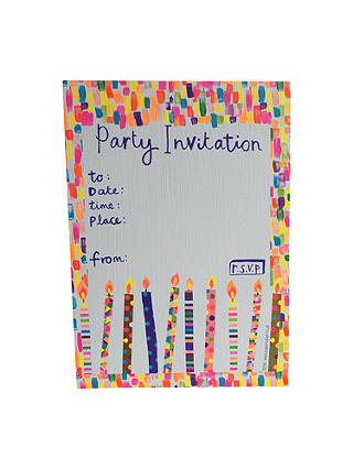 Paper Salad Neon Ink Party Invitations, Pack of 6