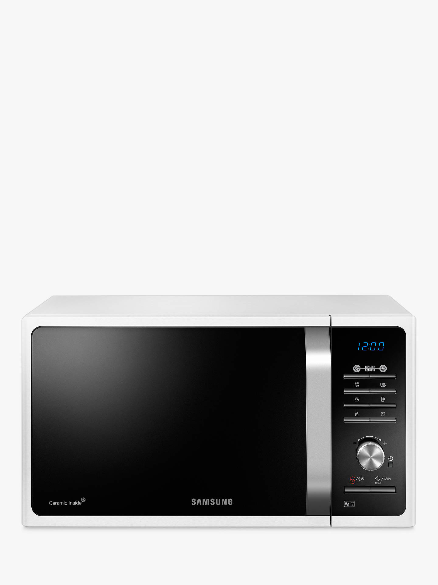 Samsung MS23F301TAW SOLO Microwave Oven, White at John Lewis & Partners