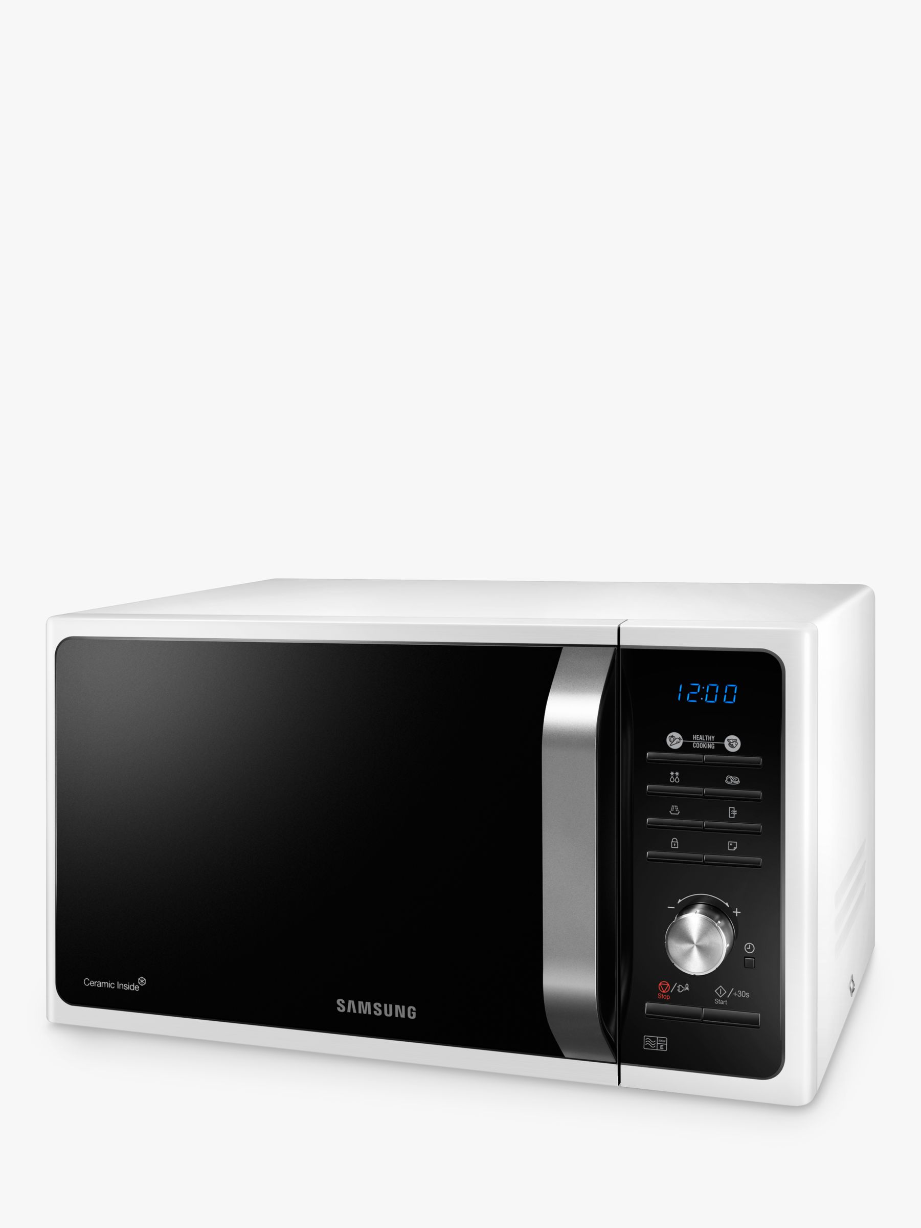 Samsung MS23F301TAW SOLO Microwave Oven, White at John Lewis & Partners