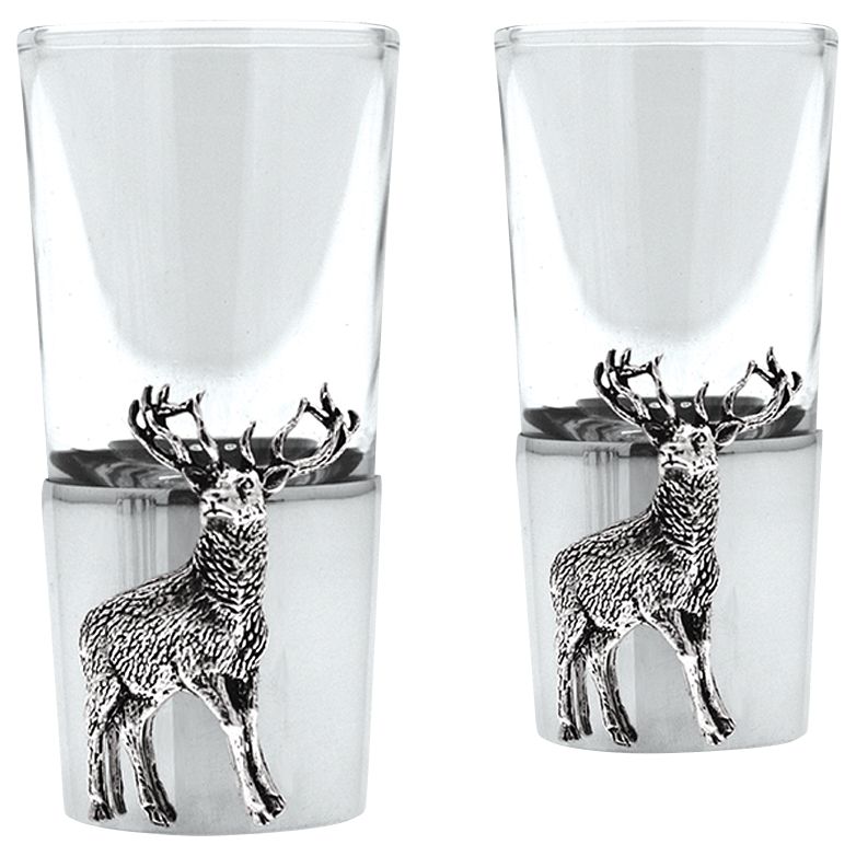RRP £20 Stag Shot Glass by The English Pewter Company 